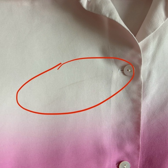 Calvin Klein silk ombre blouse white pink size US 6 - Picture 13 of 15